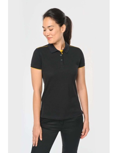 DES-WK271-LADIES' SHORT-SLEEVED CONTRASTING DAYTODAY POLO SHIRT